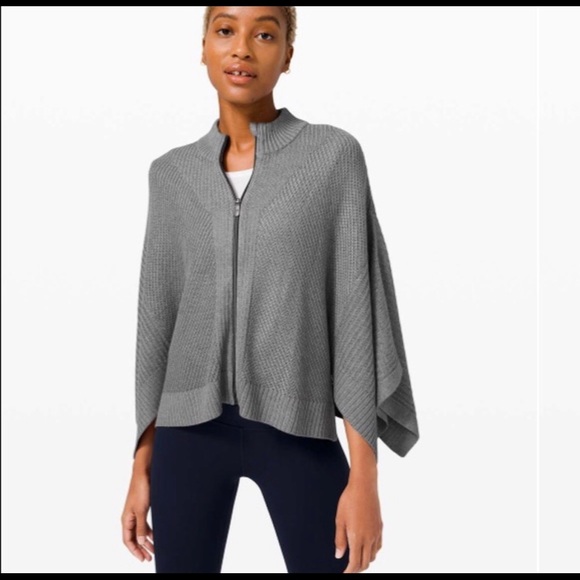 lululemon athletica Sweaters - Lululemon softer still poncho sz xs / s grey